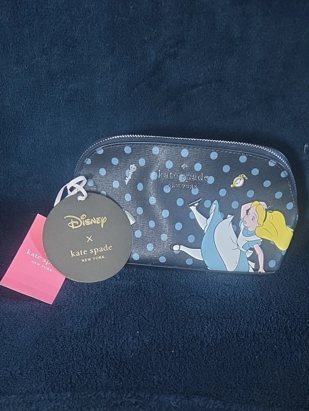 KATE SPADE X DISNEY Alice In Wonderland Cosmetic Bag NWT Limited Edition